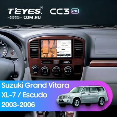 Штатная магнитола Teyes CC3 2K 360 6/128 Suzuki Grand Vitara XL-7 (2003-2006)