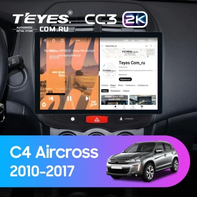 Штатная магнитола Teyes CC3 2K 4/64 Citroen C4 Aircross (2010-2017) Тип-A (11")