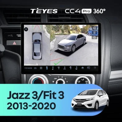 Штатная магнитола Teyes CC4 Pro 12/256 Honda Fit 3 GP GK (2013-2020) Тип-A (13")