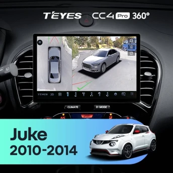 Штатная магнитола Teyes CC4 Pro 360 8/128 Nissan Juke (2010-2014) (11")