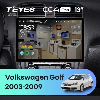 Штатная магнитола Teyes CC4 Pro 12/256 Volkswagen Golf (2003-2009) (13")